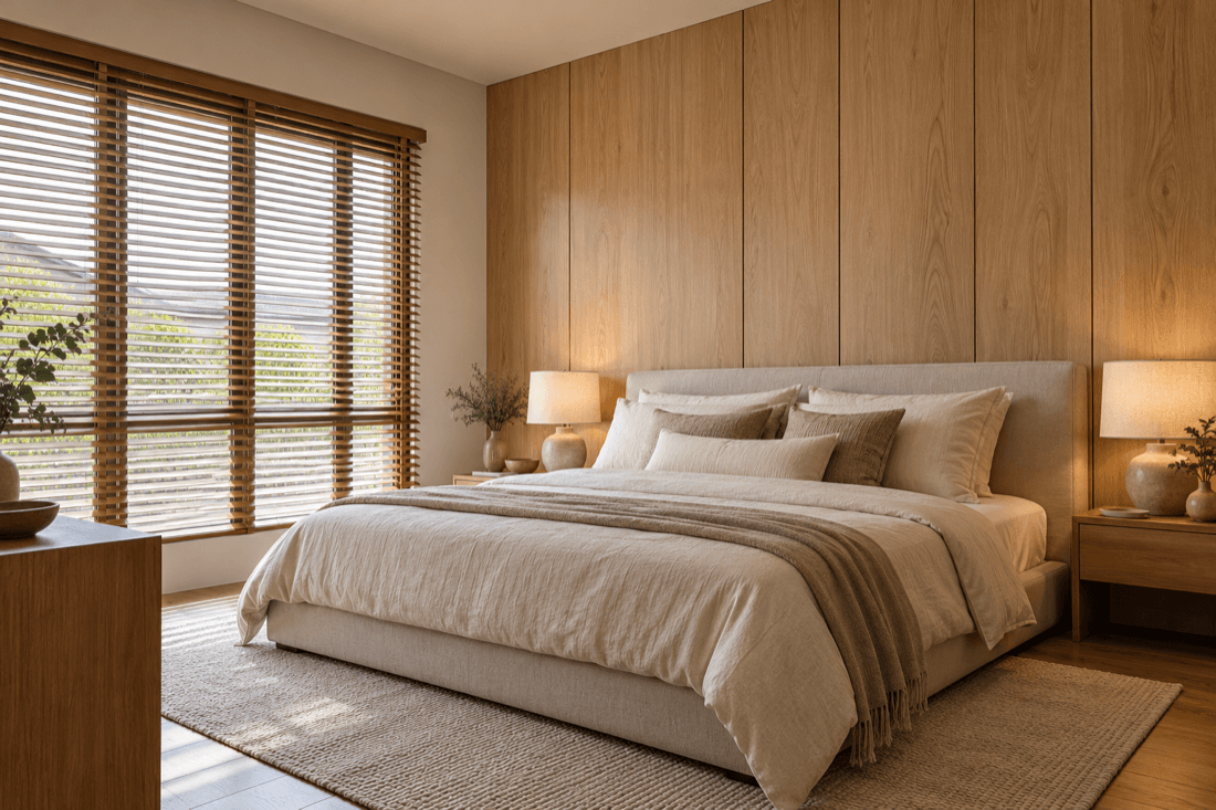 Bedroom Headboard Walls with Wood Wall Panels